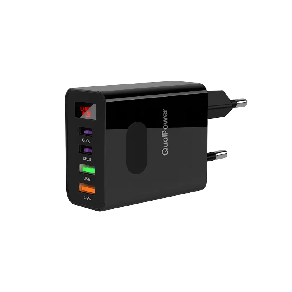 USB Schnellladegerät 45W – 4-Port Netzadapter mit Quick Charge & Power Delivery
