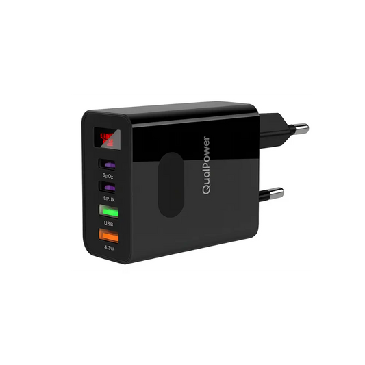 USB Schnellladegerät 45W – 4-Port Netzadapter mit Quick Charge & Power Delivery