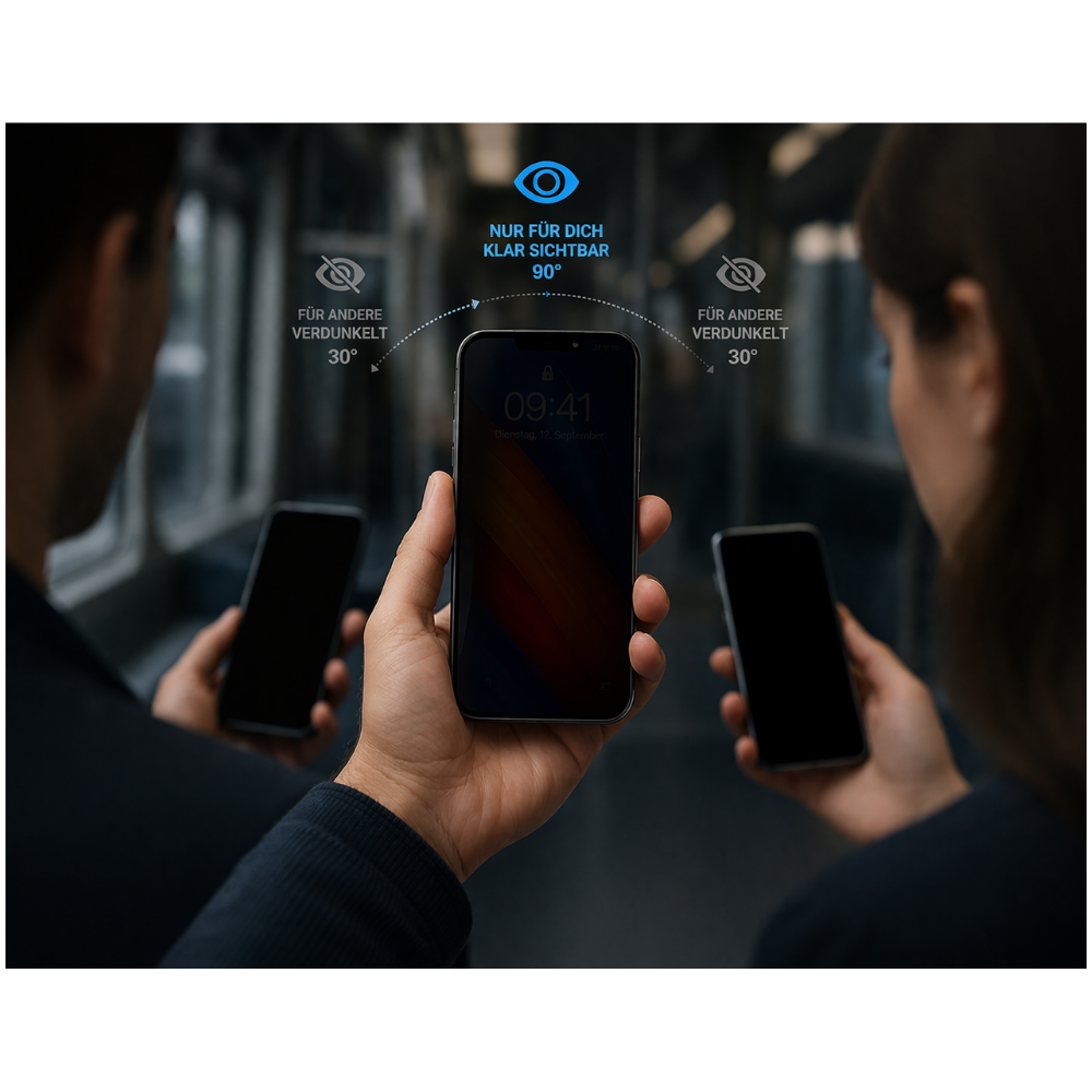 Privacy Panzerglas iPhone 14 Pro – kratzfestes 9H Schutzglas mit BlickschutzBlicke