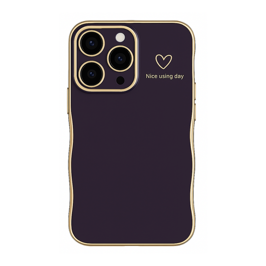 iPhone 15 Pro Hülle – Edles Design mit goldenem Rahmen