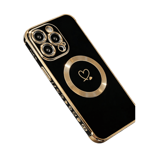 iphone 16 pro max hülle schwarz gold premium mit ring und kamer schutz