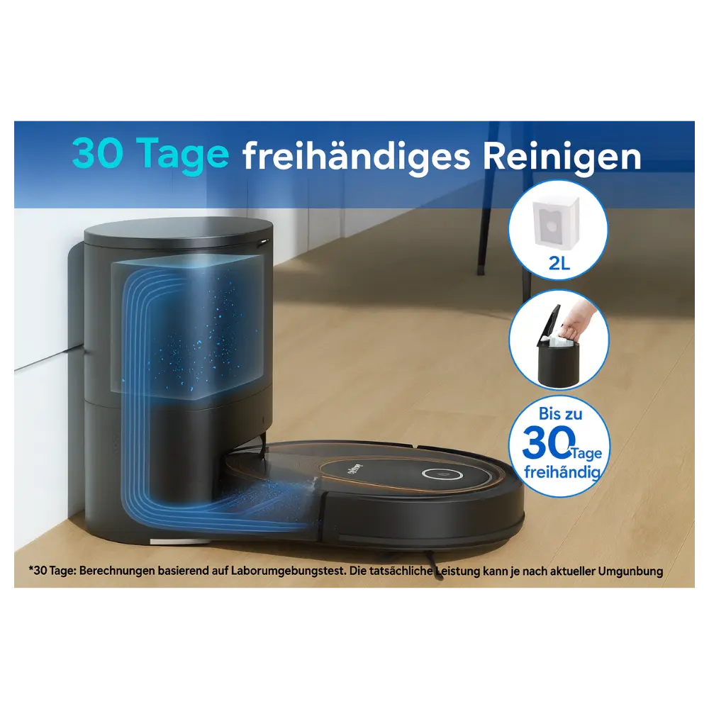 Bagotte 950Max Roboterstaubsauger mit Absaugstation & Wischfunktion