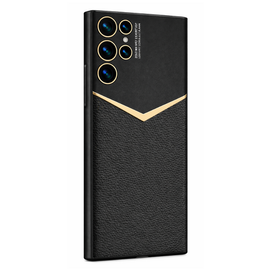 Samsung S25 Ultra Hülle – Premium Lederlook mit Kameraschutz