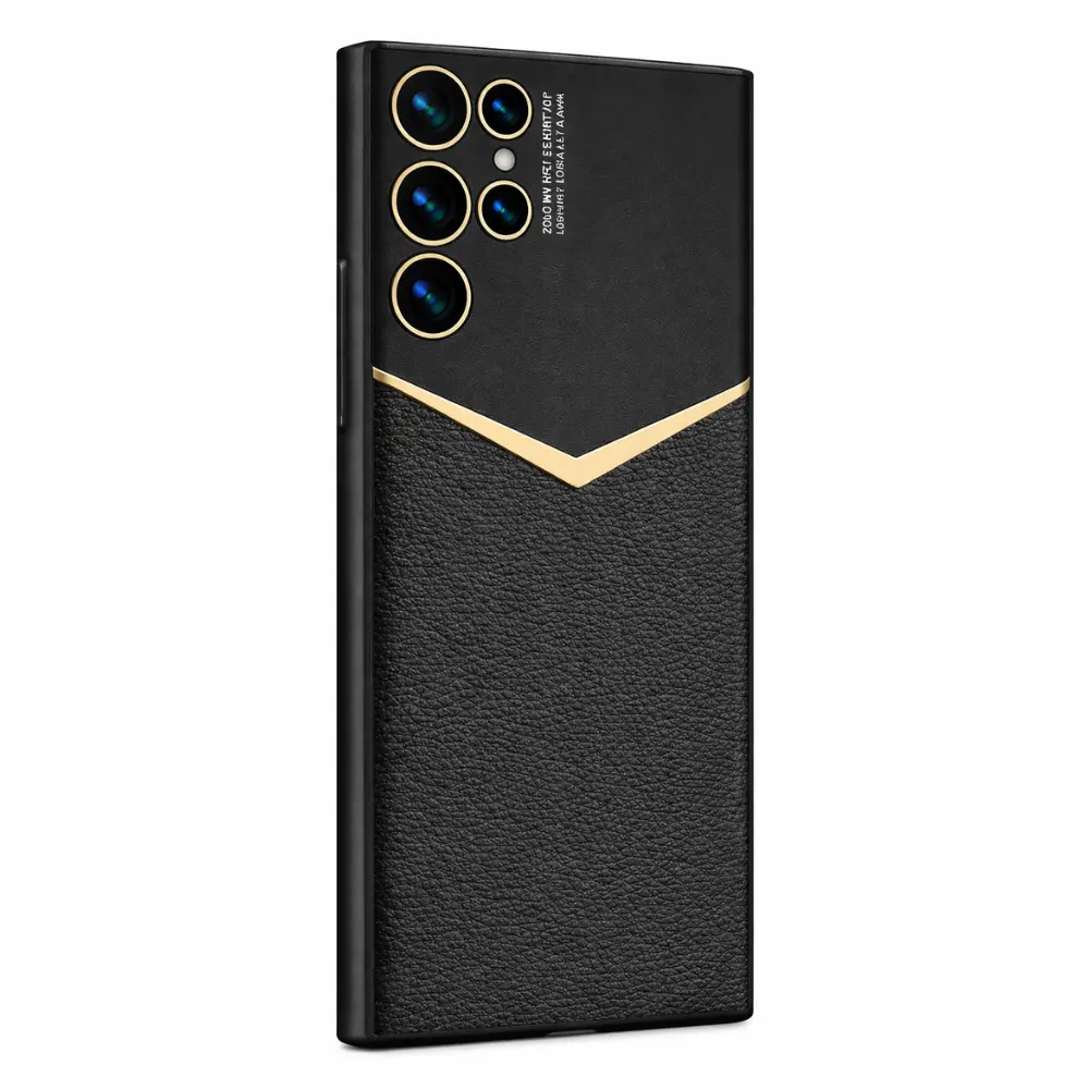 Samsung S25 Ultra Hülle – Premium Lederlook mit Kameraschutz