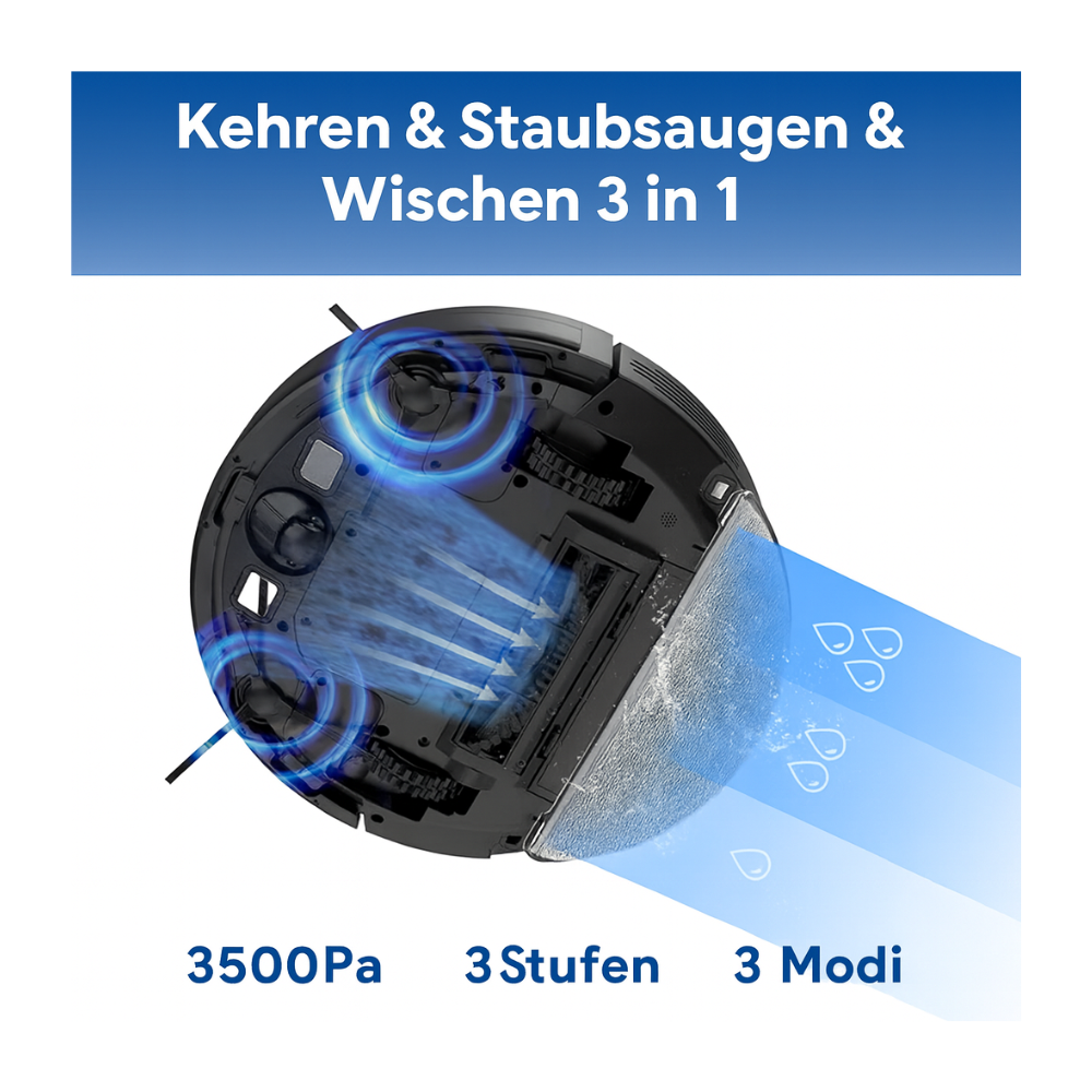 Bagotte950Max Roboterstaubsauger mit Absaugstation & Wischfunktion