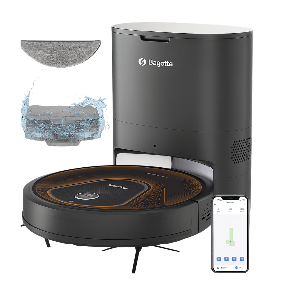 Bagotte950Max Roboterstaubsauger mit Absaugstation & Wischfunktion