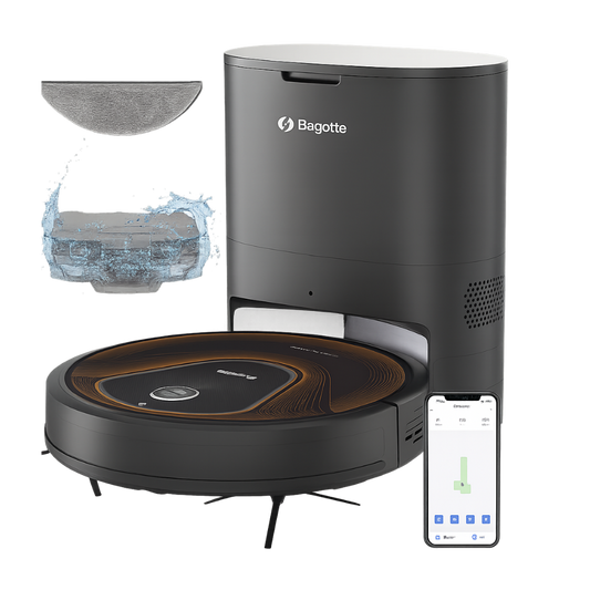 Bagotte950Max Roboterstaubsauger mit Absaugstation & Wischfunktion