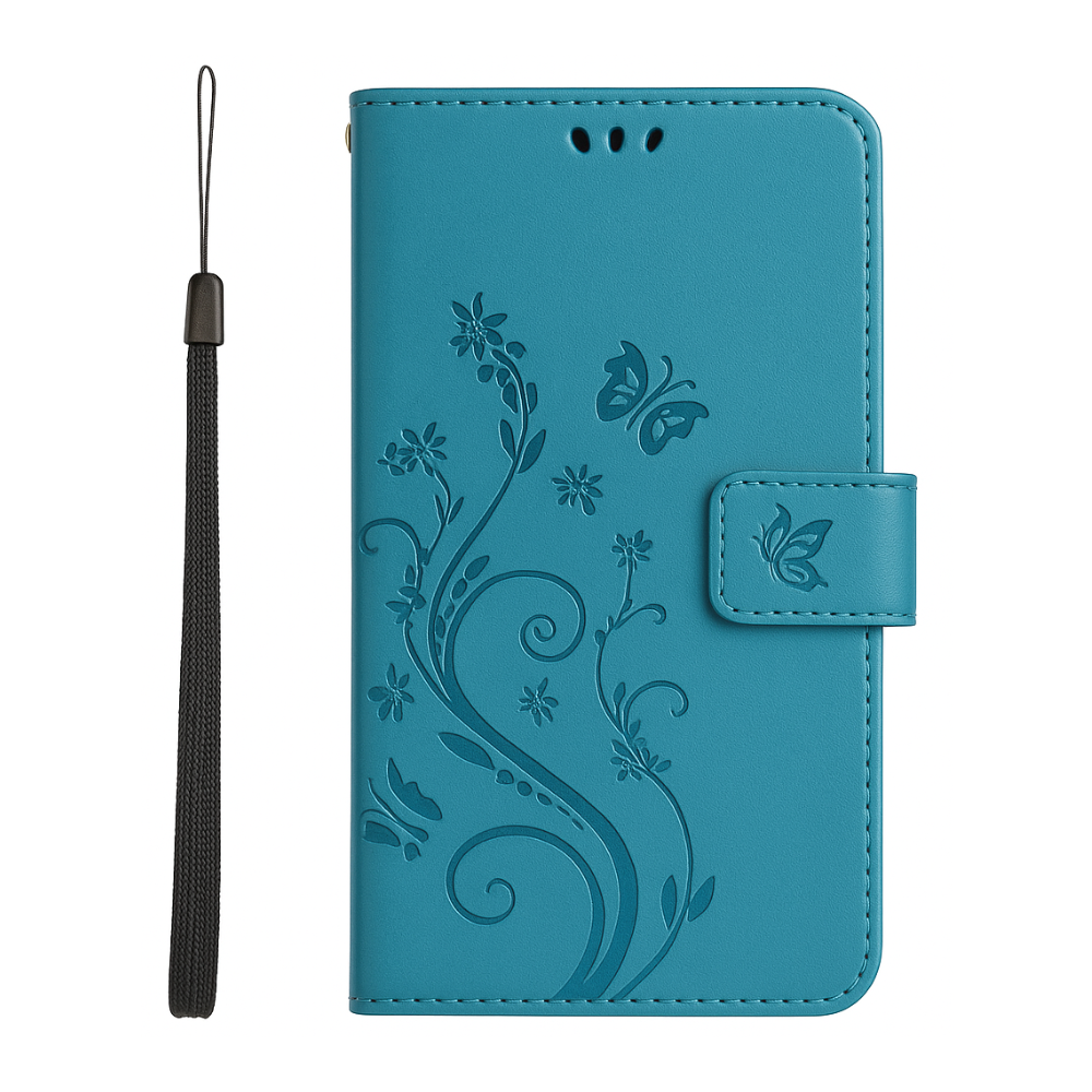 iPhone 16 Pro Hülle – Premium Wallet Case mit Kartenfach, Magnetverschluss und Handschlaufe