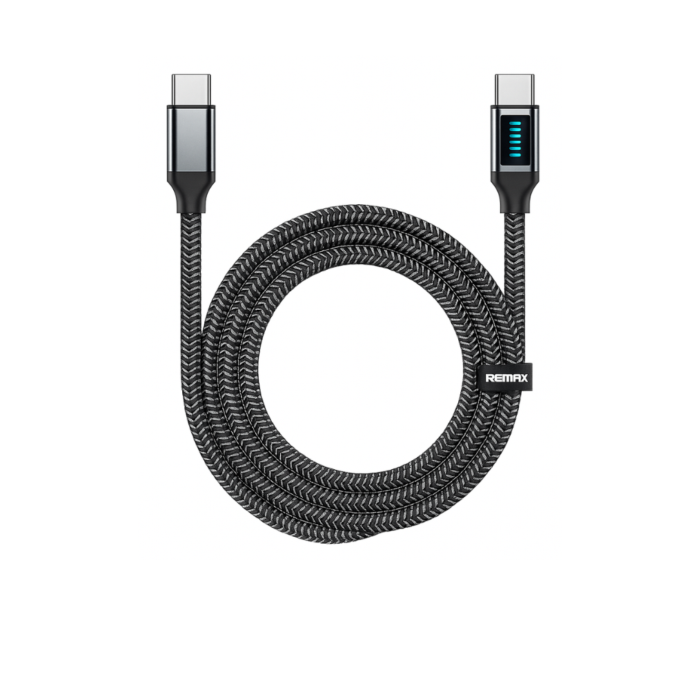 Remax USB-C auf USB-C Ladekabel – 1,2 m mit LED-Anzeige
