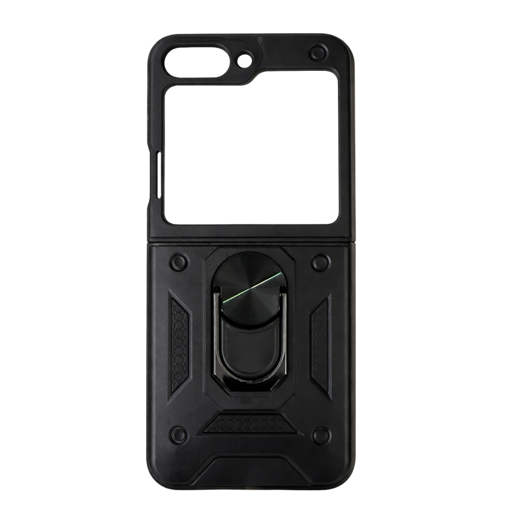 samsung galaxy z flip 6 hülle schwarz robust mit standfunktion und schutz