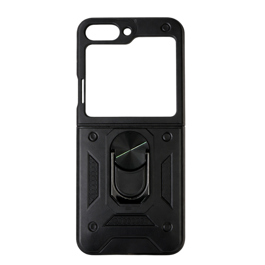 samsung galaxy z flip 6 hülle schwarz robust mit standfunktion und schutz