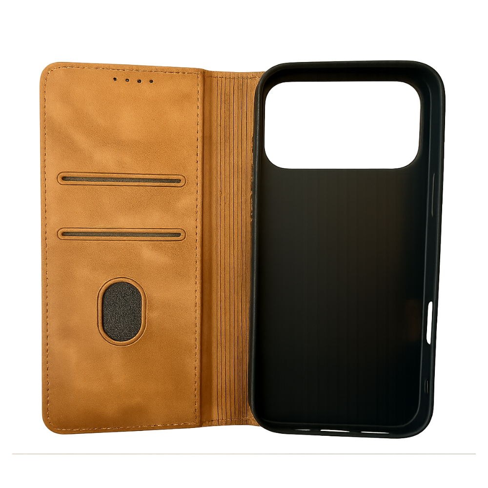 iPhone 17 Pro Max Lederhülle mit Kartenfächern – Premium Wallet Case