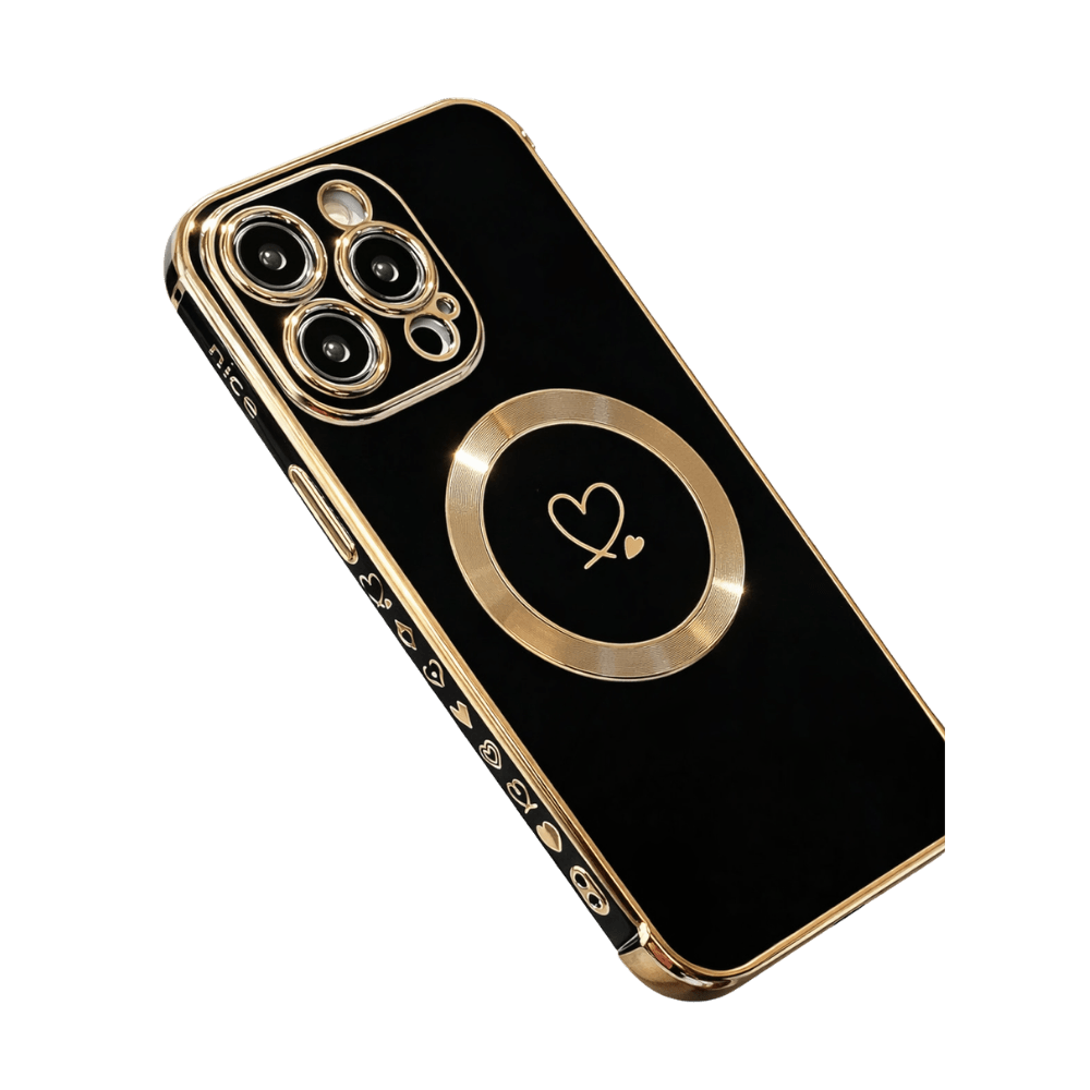 iphone 16 pro max hülle schwarz gold premium mit ring und kamer schutz