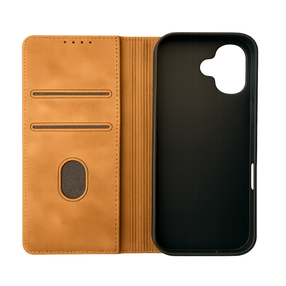 iPhone 17 Hülle – Premium Lederhülle mit Kartenfächern & Rundumschutz