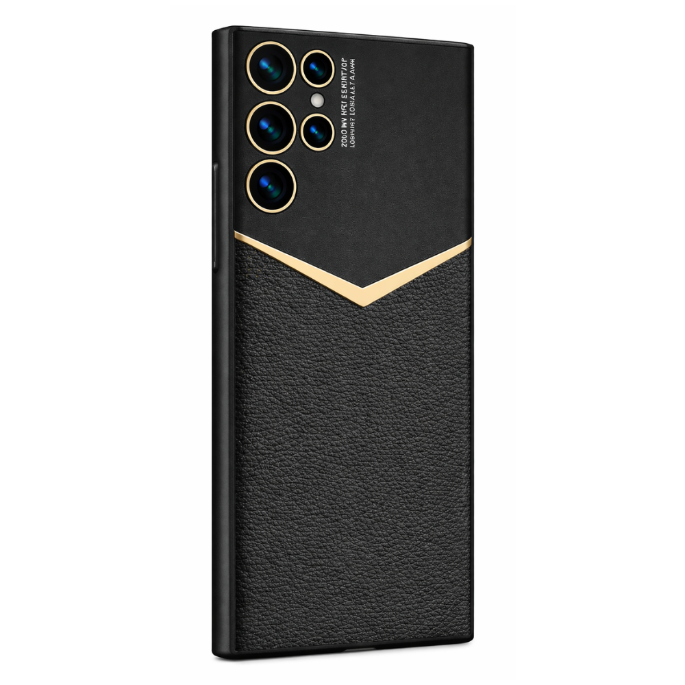 Samsung S25 Ultra Hülle – Premium Lederlook mit Kameraschutz